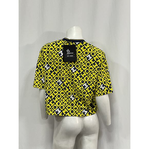 Moncler 'Day-Namic' Yellow Polyamide Short Sleeve T-Shirt Size S - NWT - Picture 3 of 5